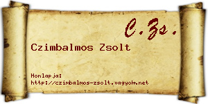 Czimbalmos Zsolt névjegykártya